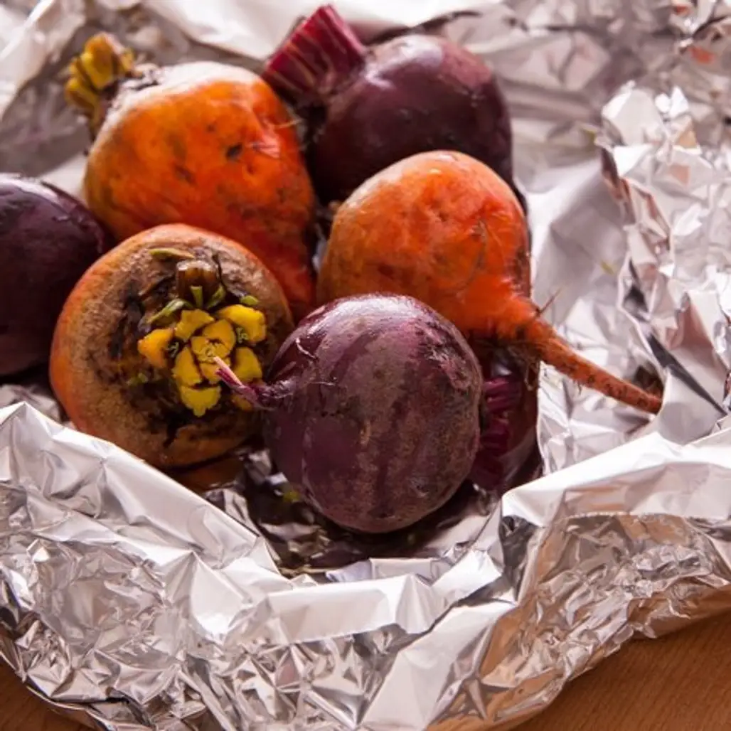 Roasted Beets in Foil