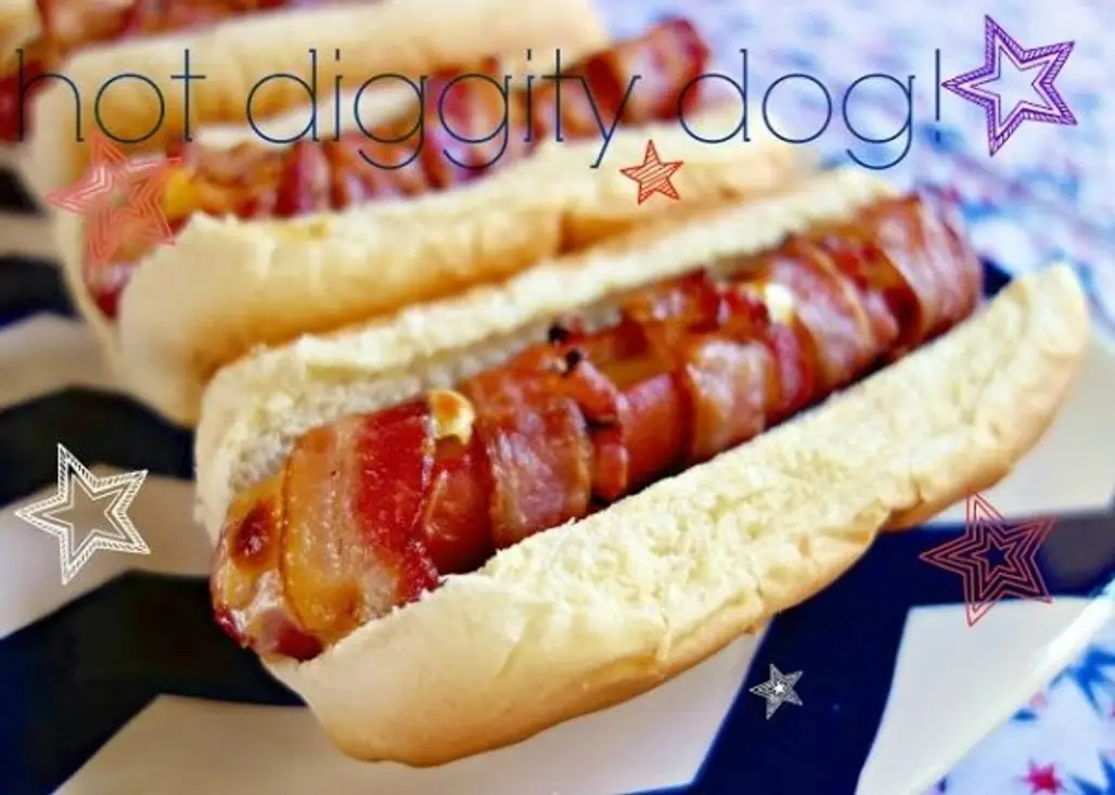 Cheesy Bacon Wrapped Hot Dogs
