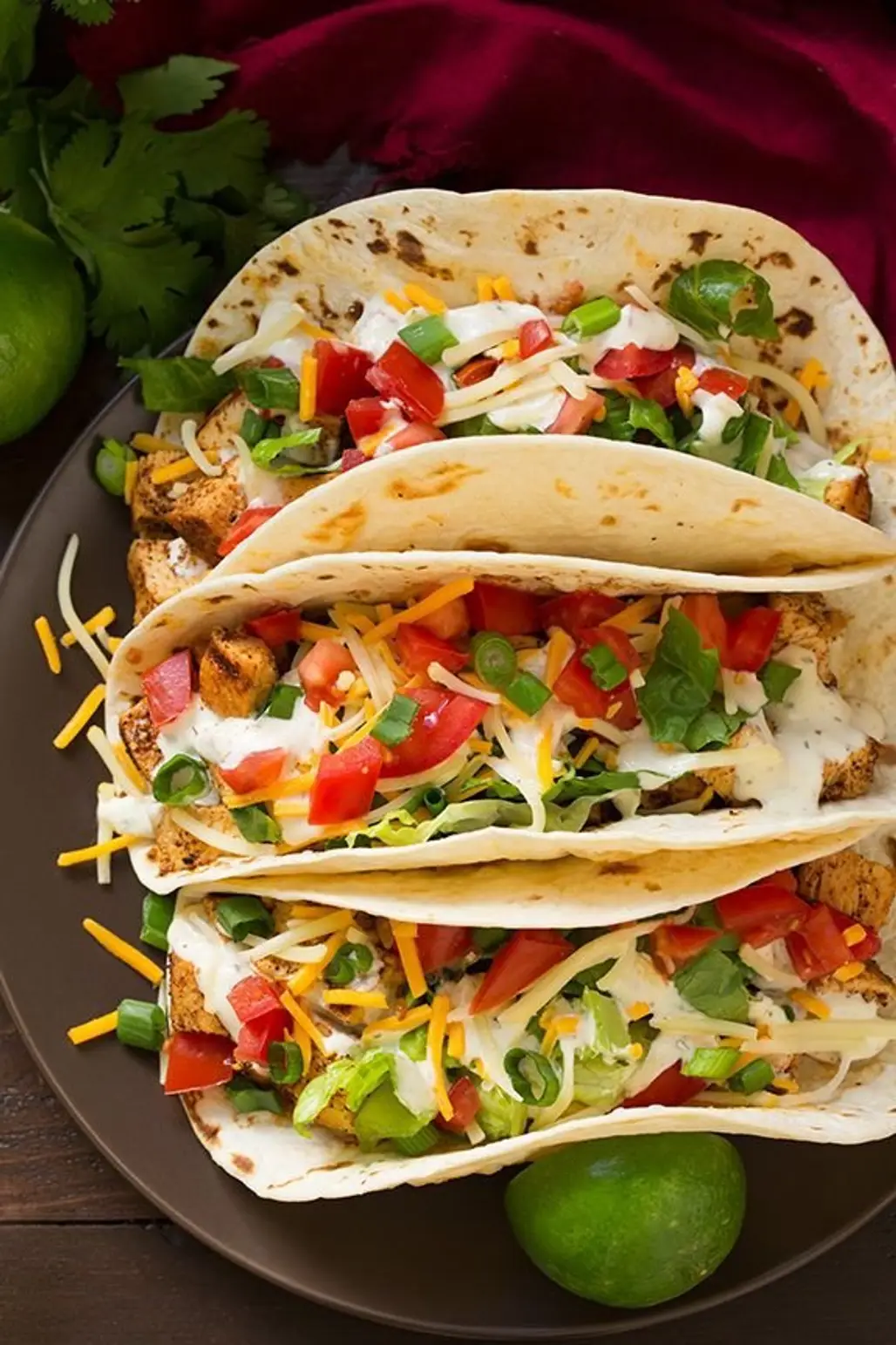 Grilled Chicken Tacos with Cilantro Lime Ranch