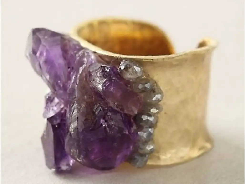 Crushed Amethyst Ring