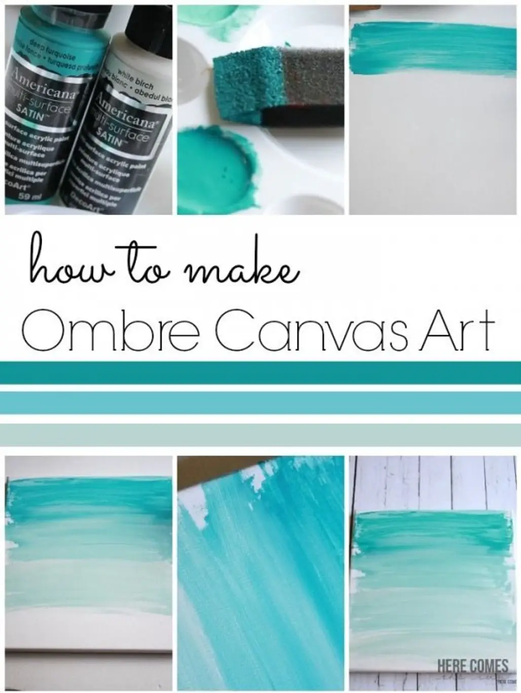 How to Make Ombré Canvas Art!