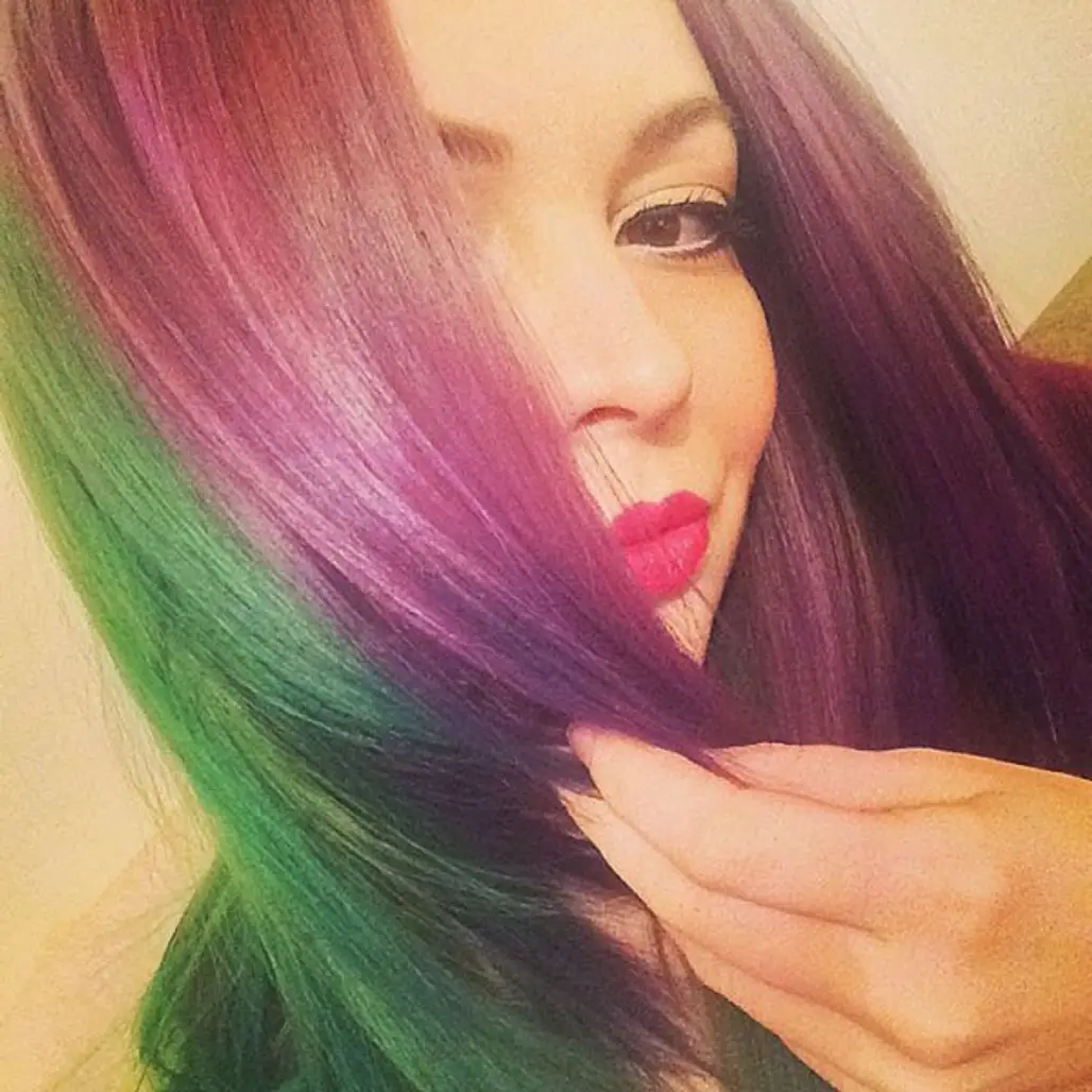 Her Amethyst & Emerald Hair