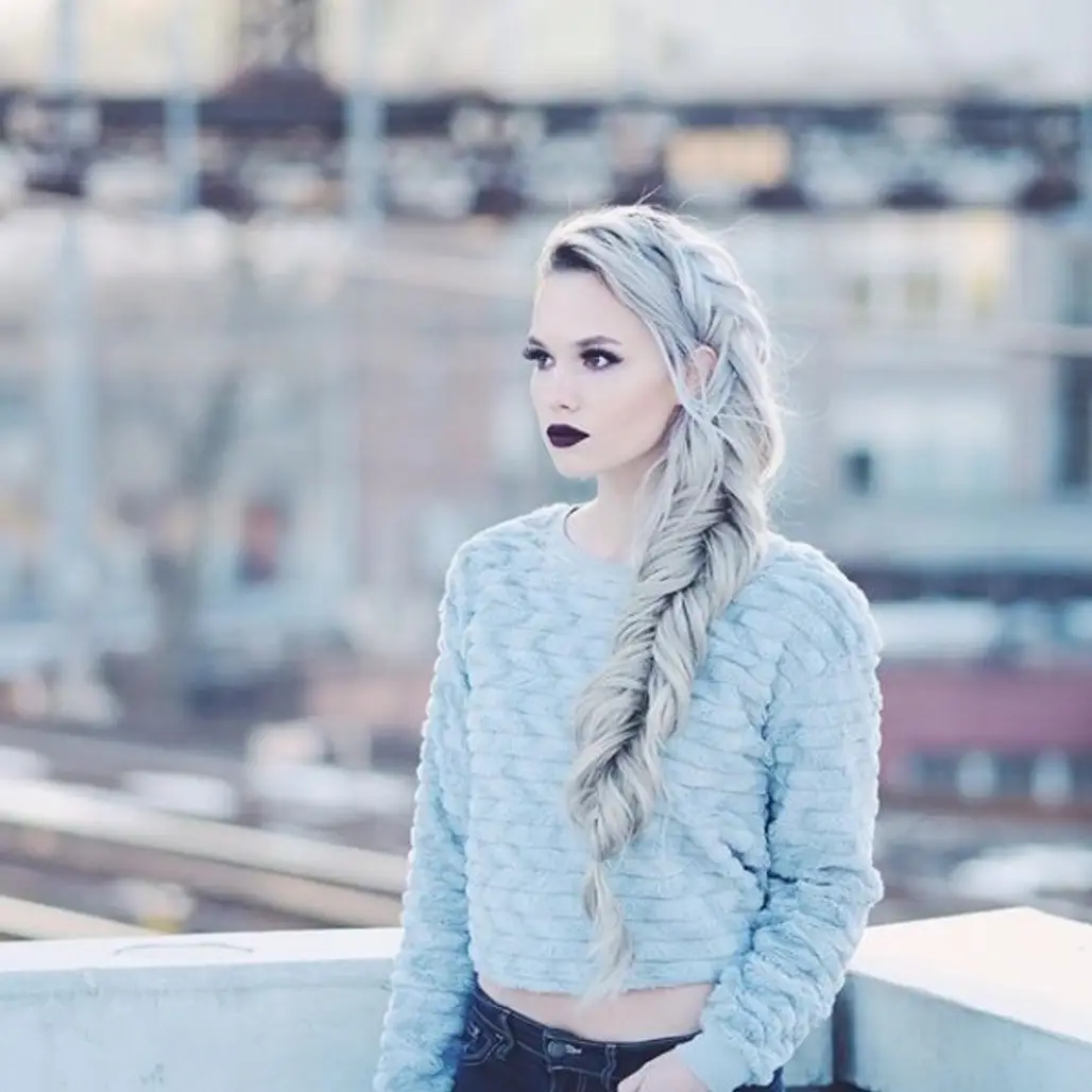 clothing, blue, beauty, winter, hairstyle,