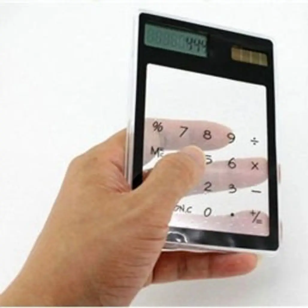 Ultraslim Fashion Transparent Solar Calculator