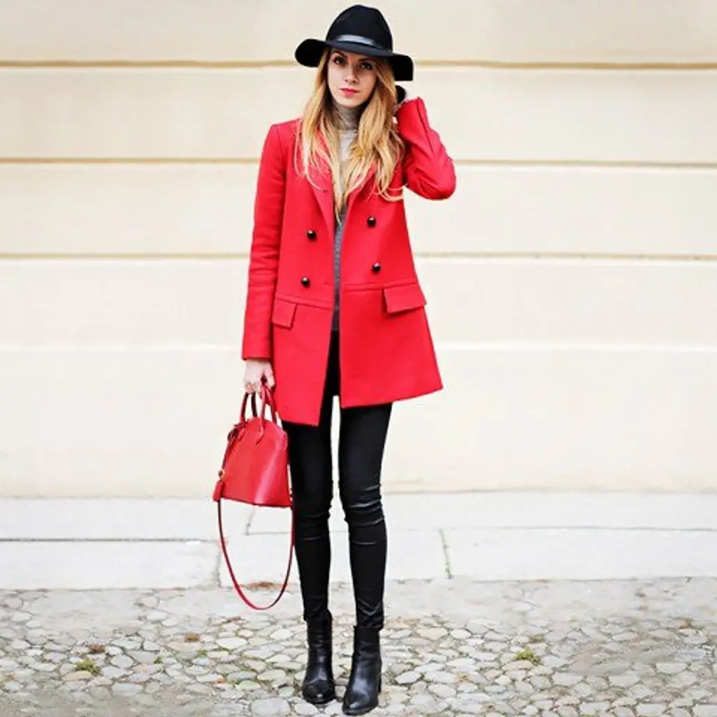 clothing, red, coat, pink, outerwear,