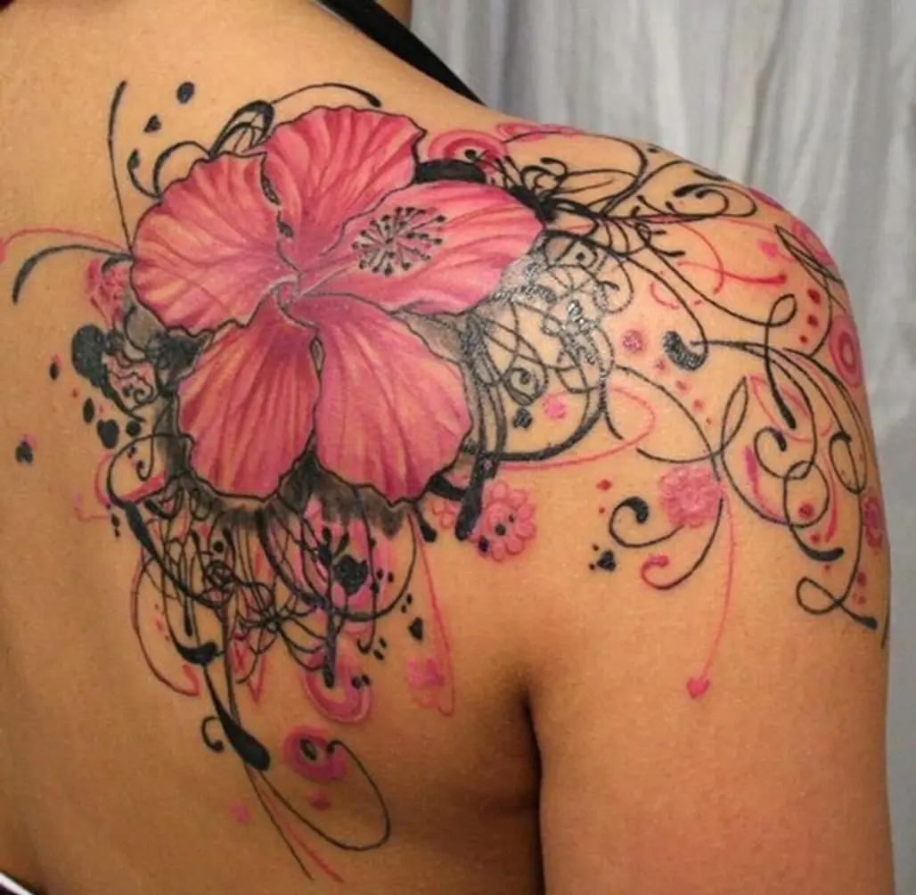 tattoo,flower,arm,pattern,human body,