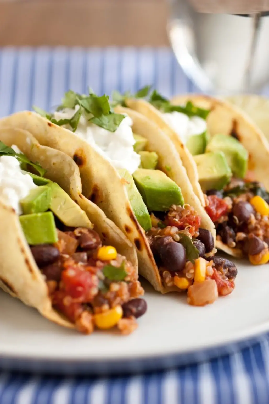 Have a Couple of Chicken Soft Tacos with Beans