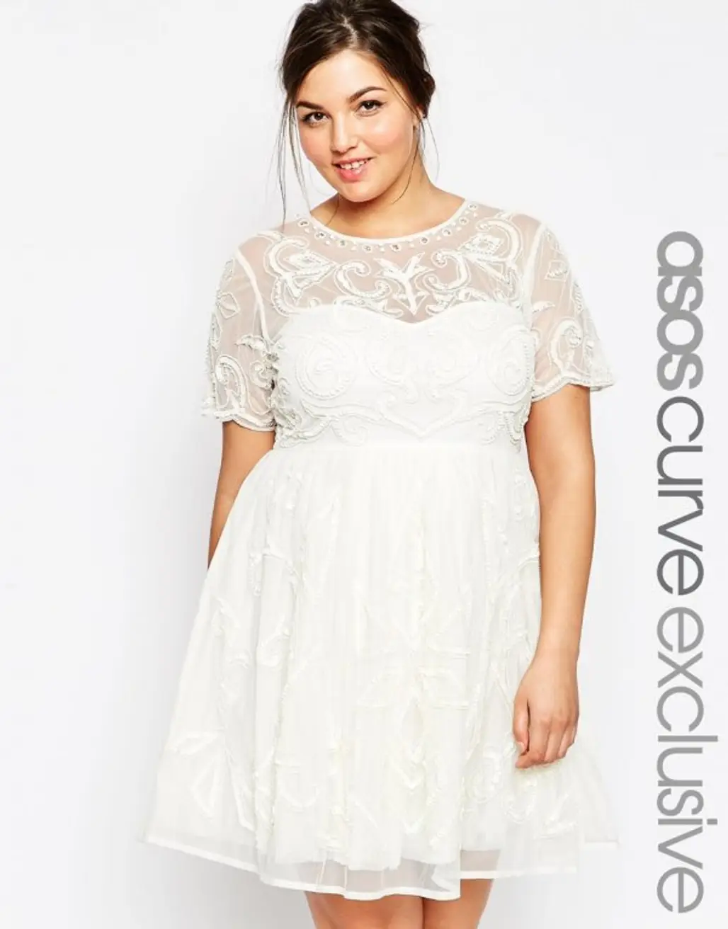 Embellished White Dress