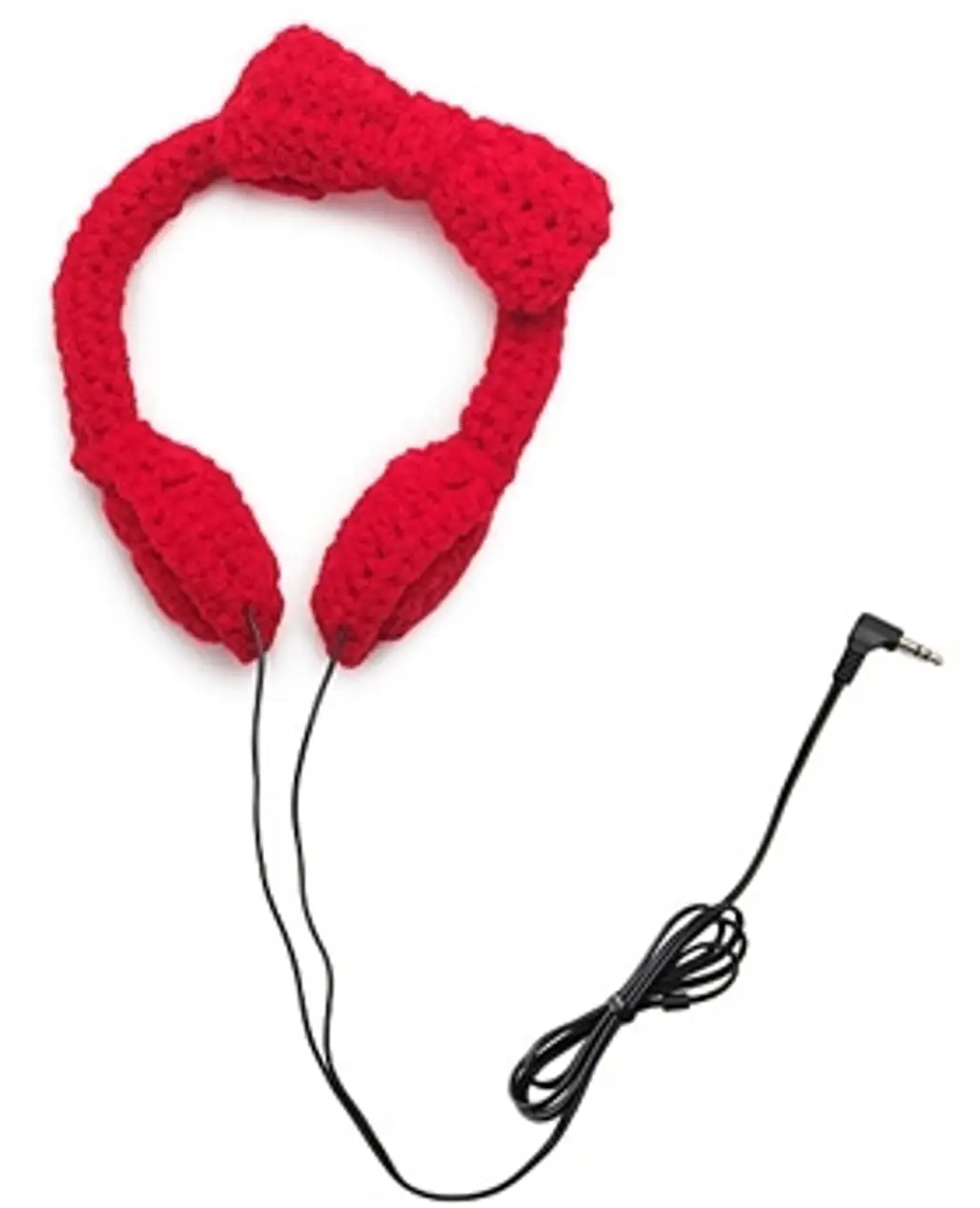 Crocheted Bow Headphones