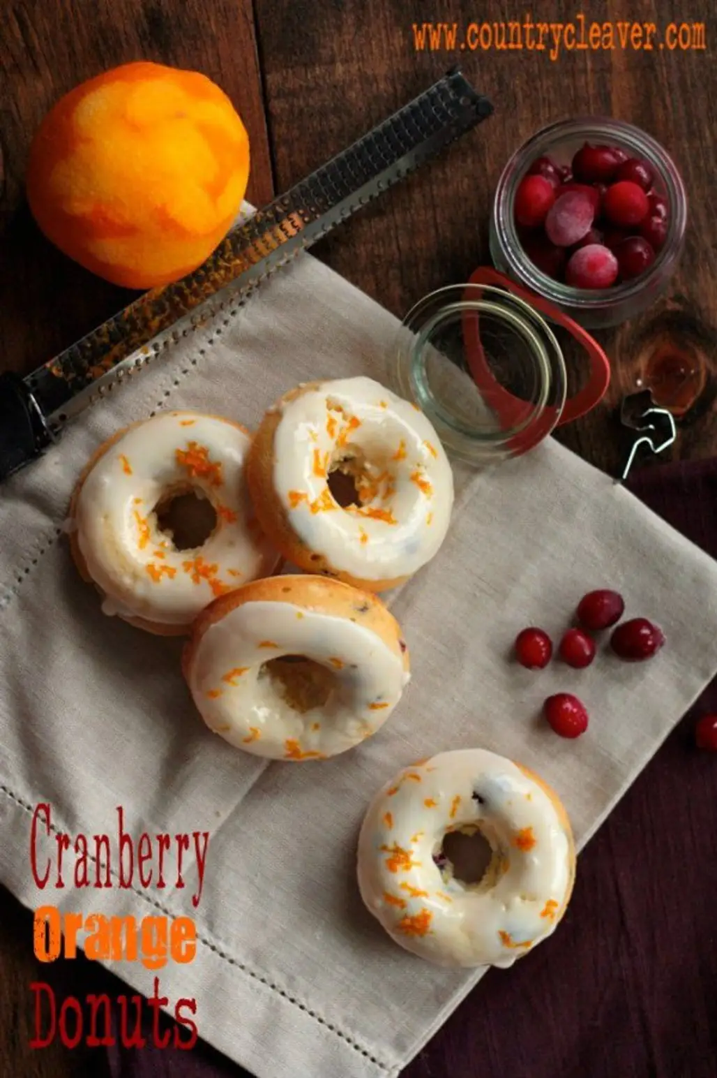 Cranberry Orange Donuts