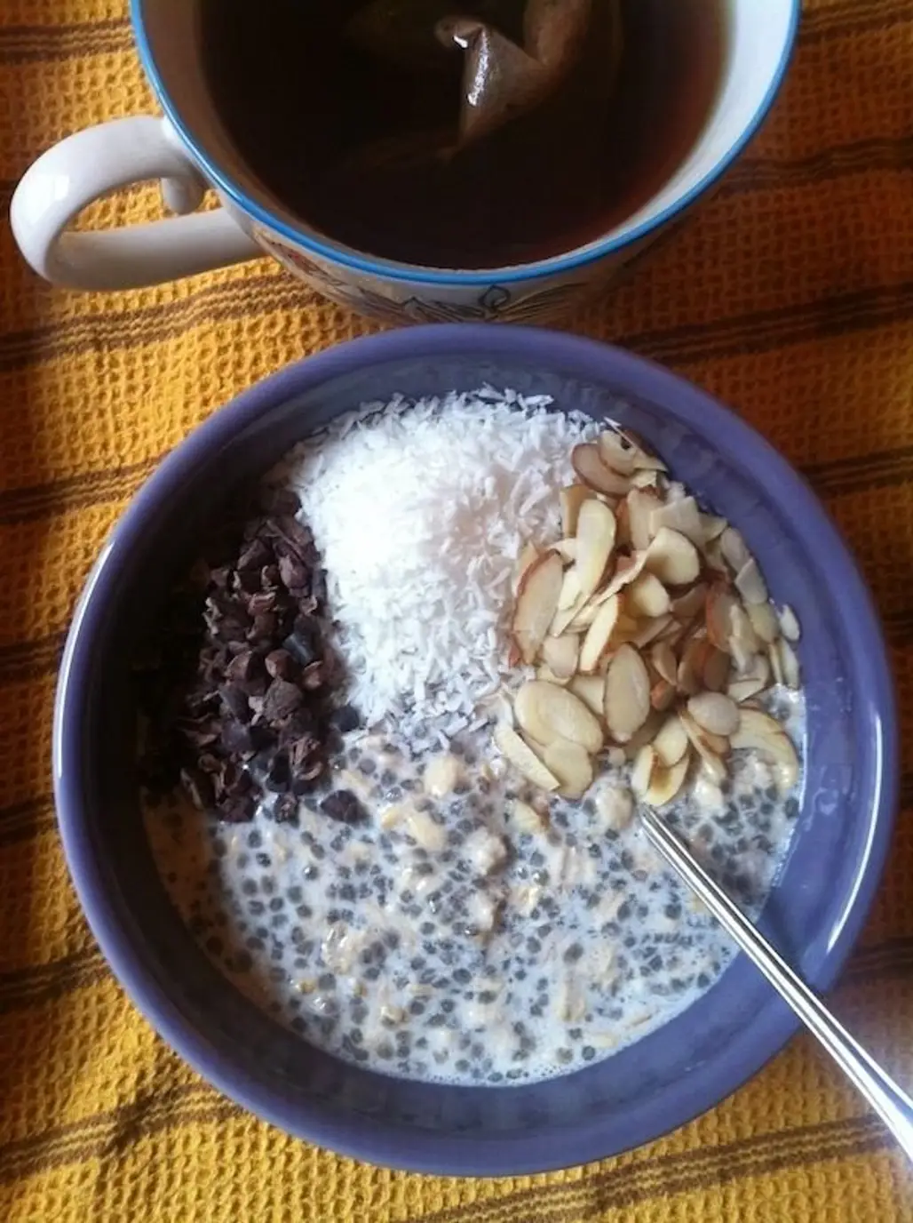 Overnight Oats with Coconut, Almond, and Cacao
