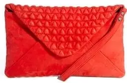 Maison Scotch Quilted Soft Leather Clutch Bag