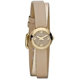 Marc by Marc Jacobs "Amy Dinky Double Strap Watch" in Tan