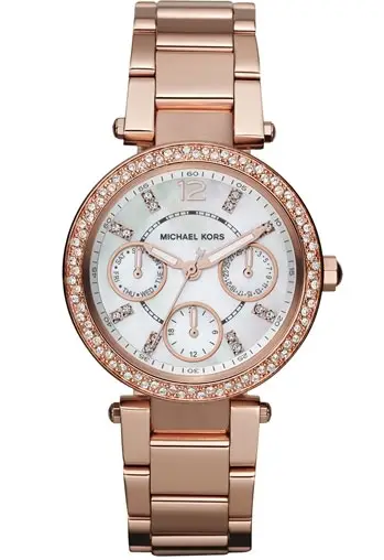 Michael Kors "Mini-Size Parker Multi-Function Watch" in Rose Gold