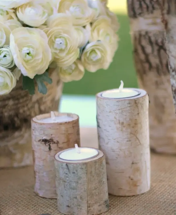 Rustic Woodland Candles