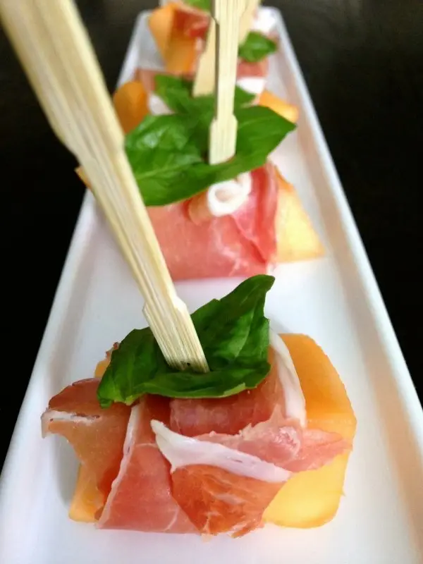 Melon and Prosciutto Skewers