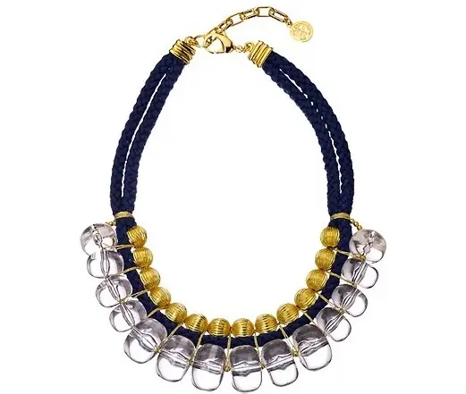 Ben-Amun Cord and Bauble Statement Necklace
