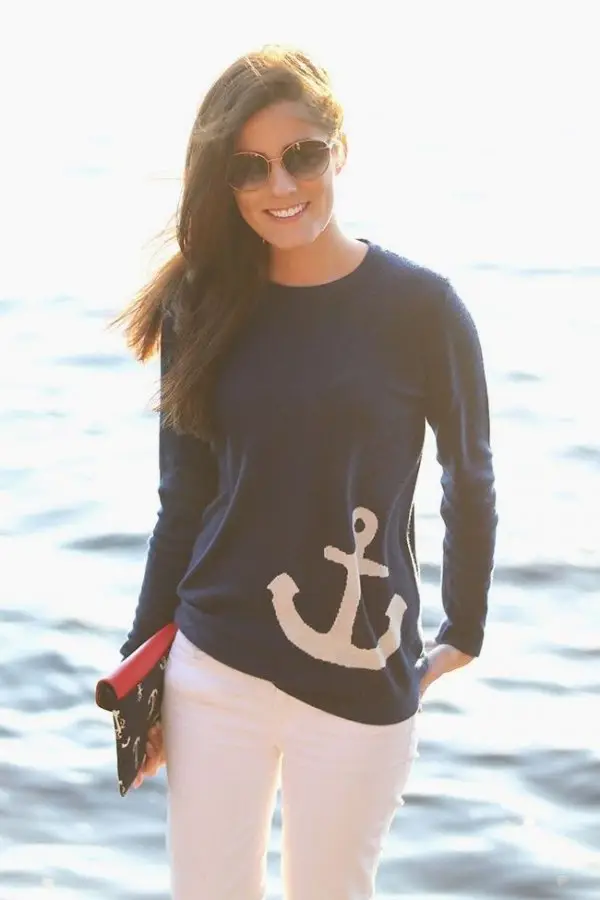 Anchor Sweater & Clutch