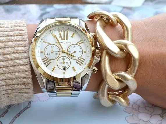 Michael Kors Chunky Gold Watch