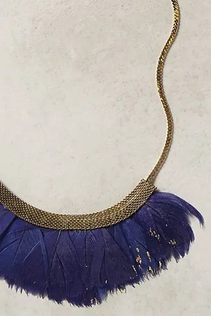 Fanned Feather Necklace