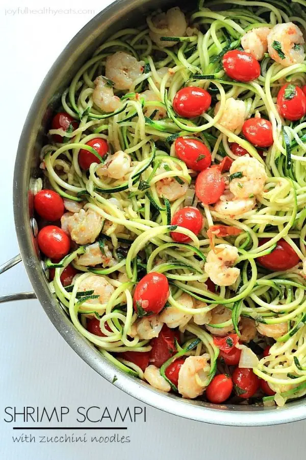 Shrimp Scampi and Zucchini Noodles