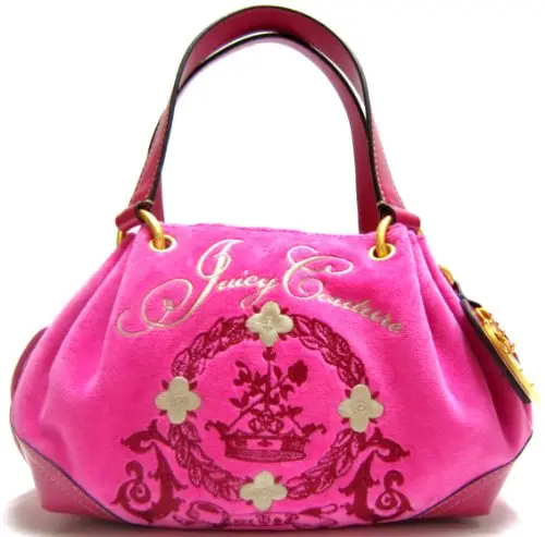 Juicy Couture Baby Fluffy Heart /Butterfly Charm Bag in Martinique