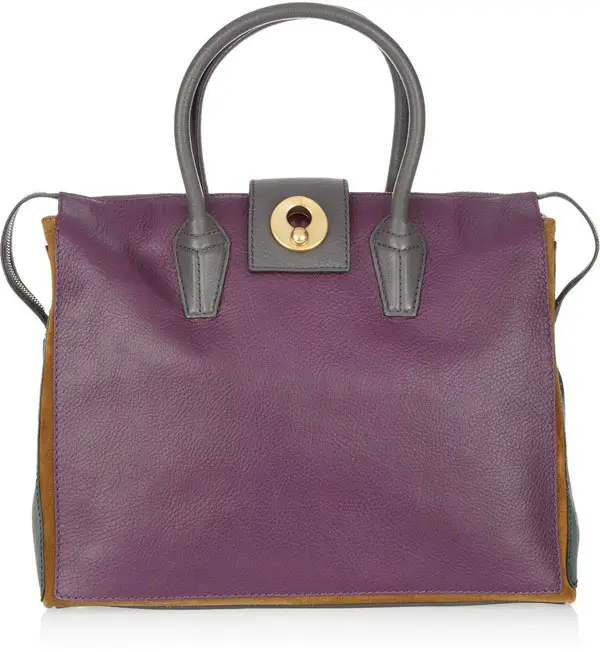 Two-Toned Oxblood Tote