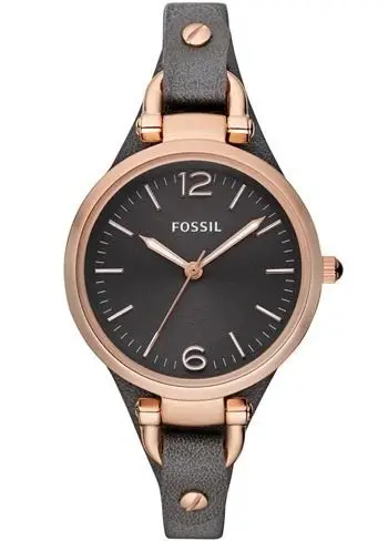 Fossil 'Georgia' Leather Strap Watch