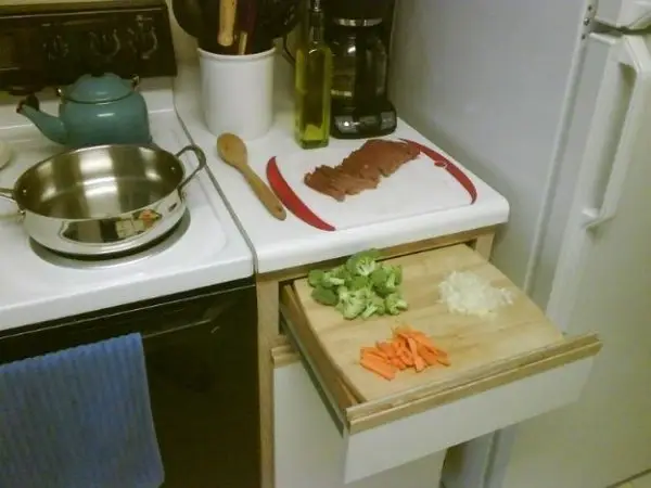 Small Kitchen? Cutting Boards and Drawers Work Wonders