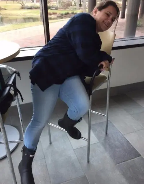 Trying to Climb a Tall Chair