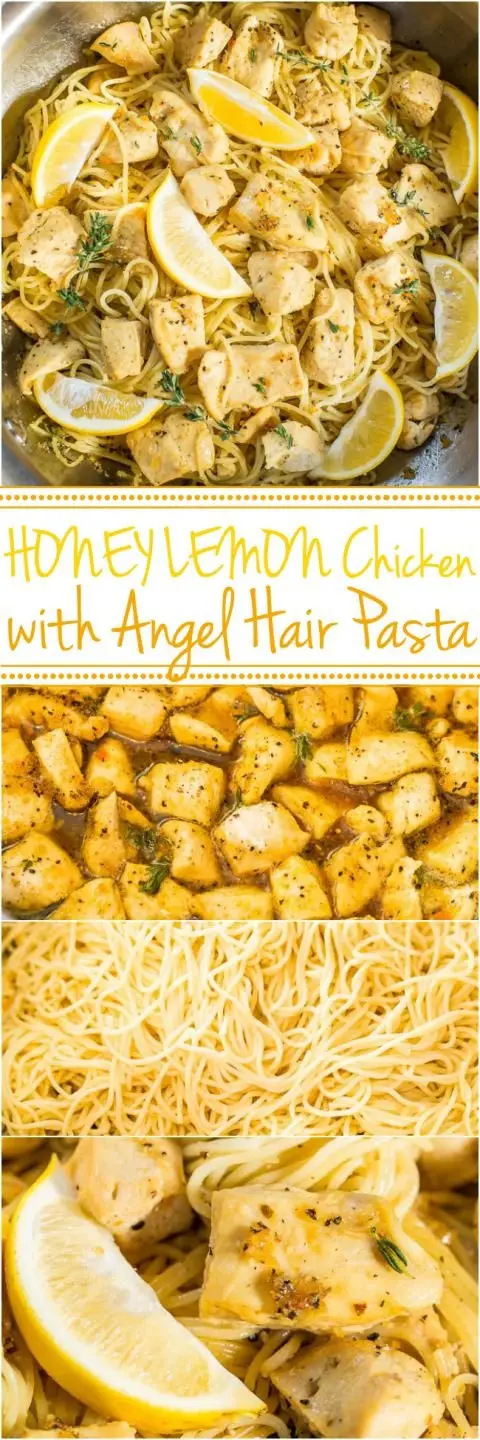 Honey Lemon Chicken with Angel Hair Pasta