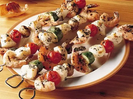 Grilled Shrimp and Scallop Kabobs...
