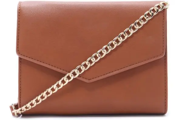 Chained Faux Leather Crossbody
