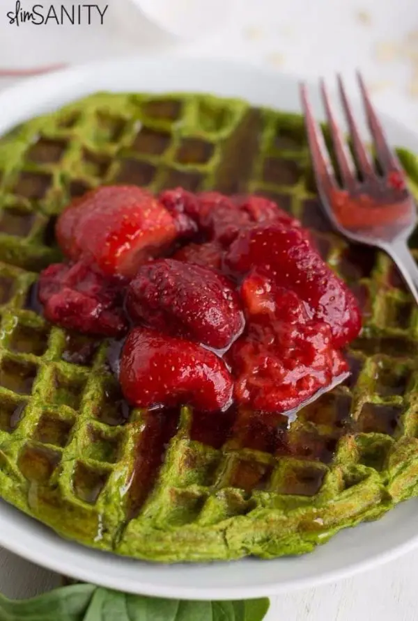 Spinach Protein Waffles