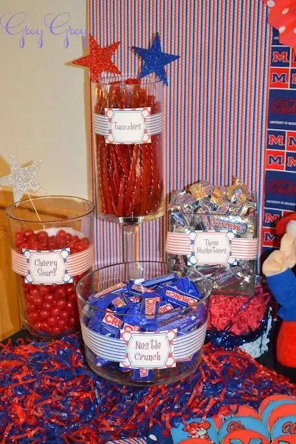 Patriotic Themed Candy Table