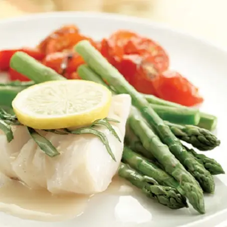 Poached Cod and Asparagus...