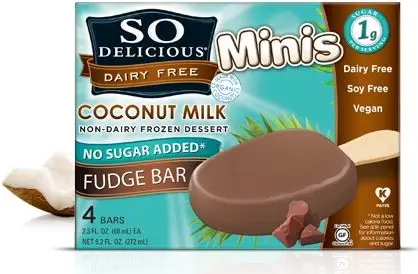 So Delicious Mini No Sugar Added Bars