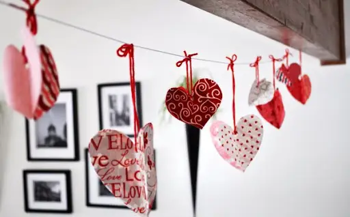 Hanging 3D Hearts