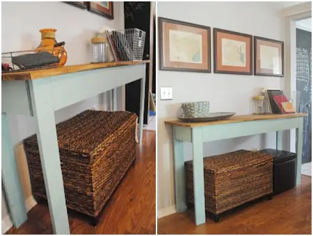 Scrap Wood Console Table