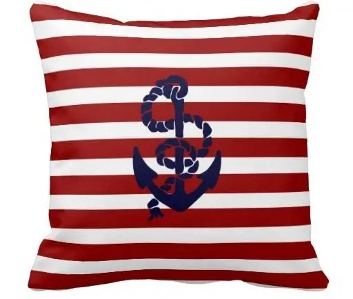 Red and Blue Nautical Anchor