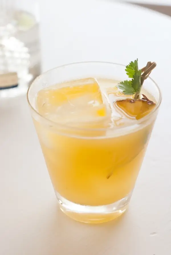 Pineapple and Mango Rum Cocktail