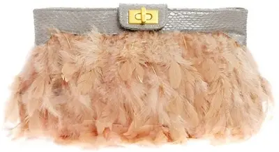 ASOS Nude Feather Clutch