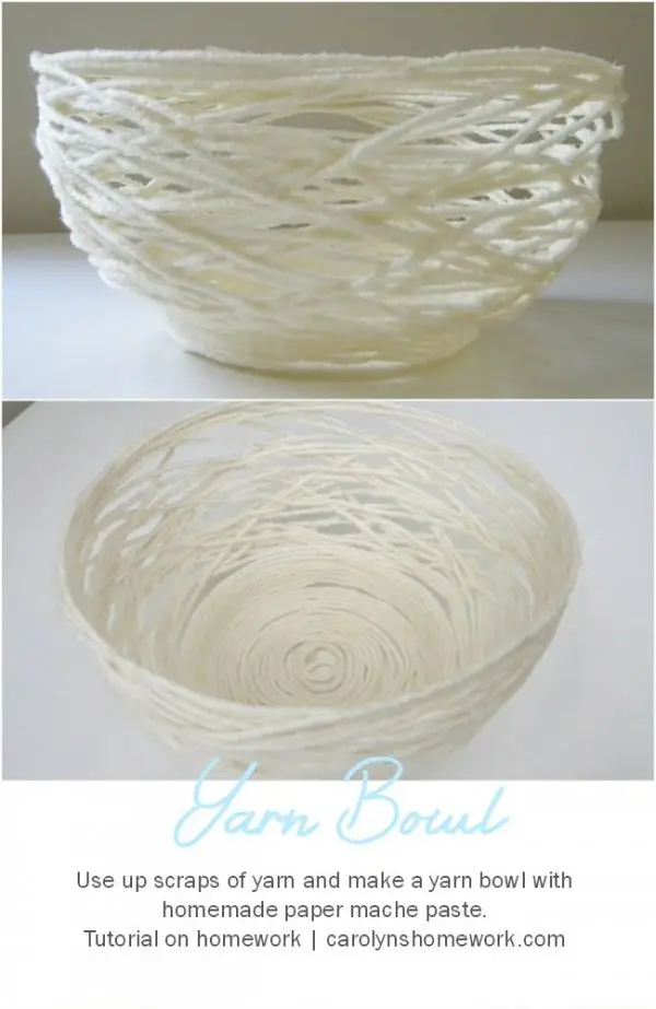 Paper Mache Yarn Bowl