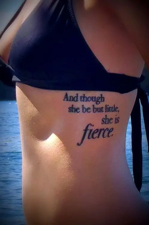 and though she be but little she is fierce william shakespeare tattoo