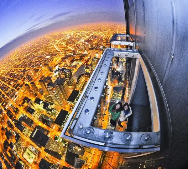 The Ledge Skywalk at Willis Tower, Chicago, USA