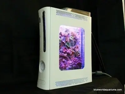 Broken Xbox 360 Nano-Reef Aquarium