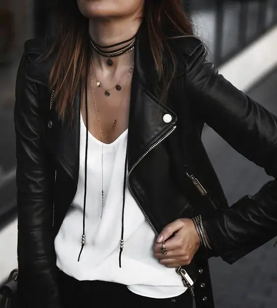black, jacket, leather jacket, leather, fashion model,