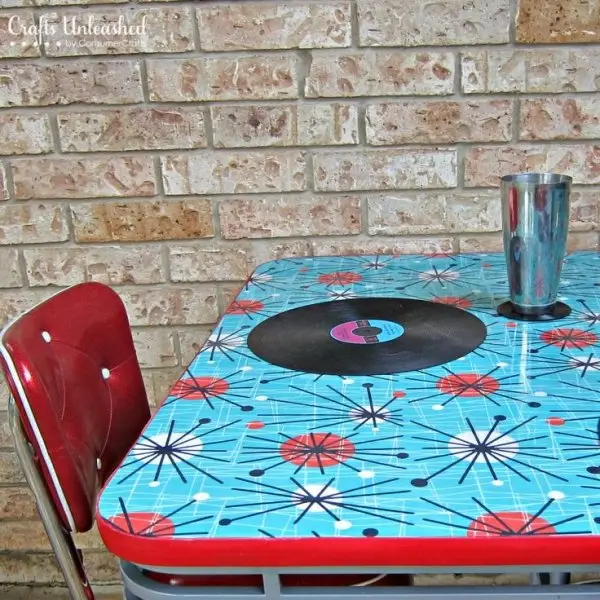 Refinish a Table with Fabric and Resin