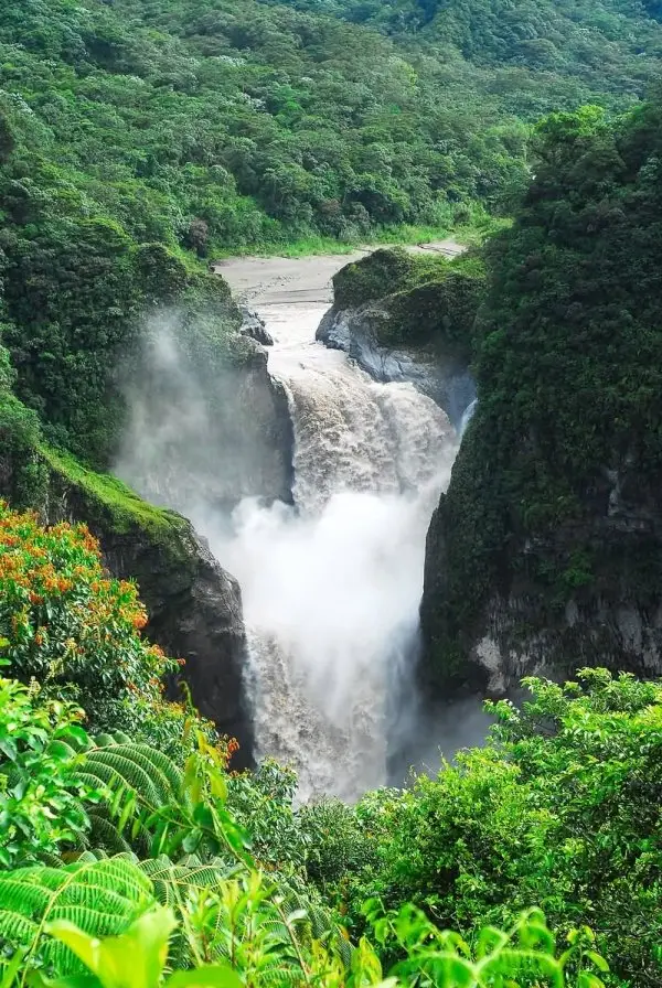 Coca Falls on the Napo River, Tributary to the Amazon River, Ecuador
