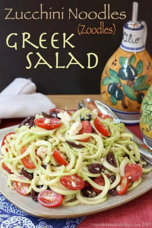 Zucchini Noodles Greek Salad